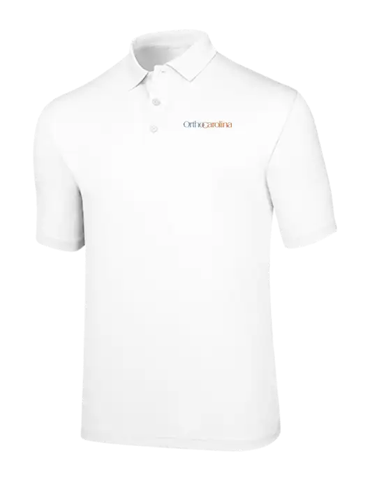 Callaway Opti-Dri White Chev Polo w/OrthoCarolina Logo