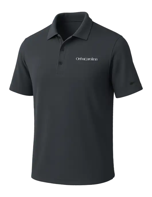 NIKE Dark Grey Dri-Fit Micro Pique Polo w/OrthoCarolina Logo