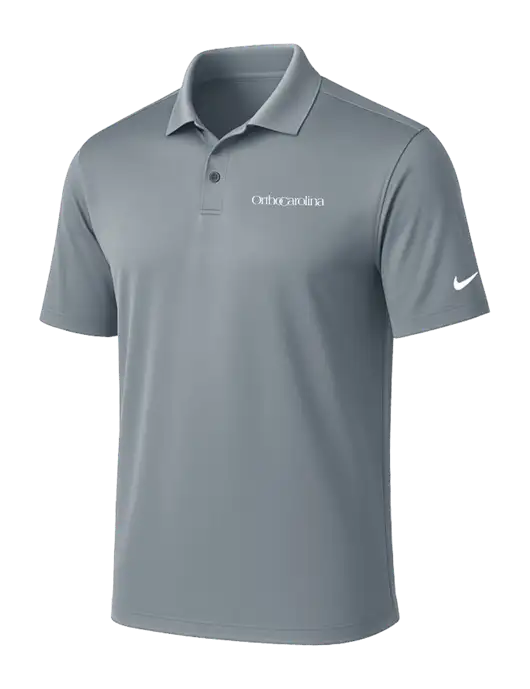 NIKE Medium Grey Victory Solid Polo w/OrthoCarolina Logo