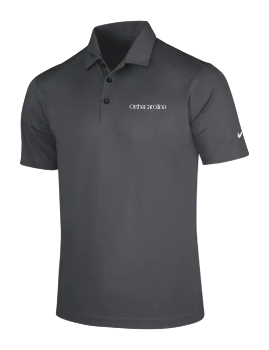 NIKE Dark Grey Dri-Fit Vertical Mesh Polo w/OrthoCarolina Logo