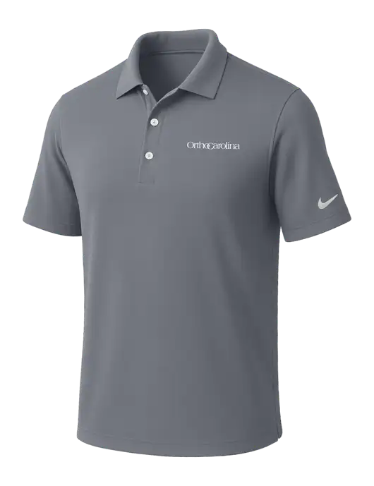NIKE Medium Grey Dri-Fit Micro Pique Polo w/OrthoCarolina Logo