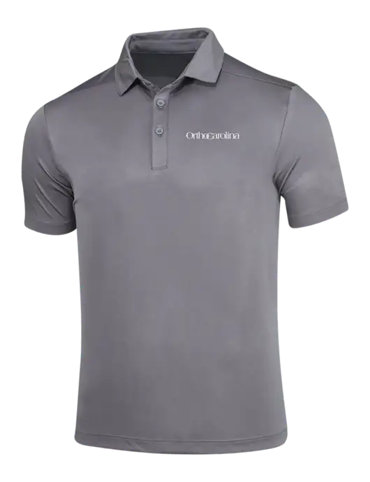 Dark Smoke Grey Posi-UV Pro Polo w/OrthoCarolina Logo