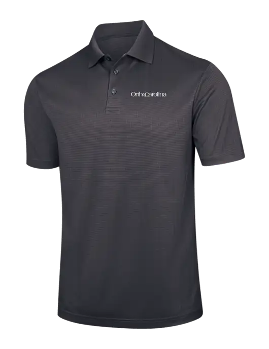 Dark Grey Performance Fine Jacquard Polo w/OrthoCarolina Logo