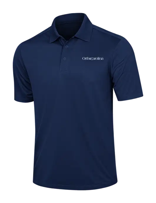 Dark Navy Diamond Textured Jacquard Polo w/OrthoCarolina Logo