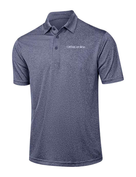 Navy Heather Contender Polo w/OrthoCarolina Logo
