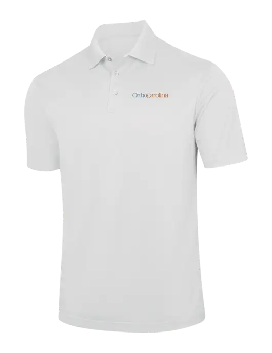 White Performance Fine Jacquard Polo w/OrthoCarolina Logo
