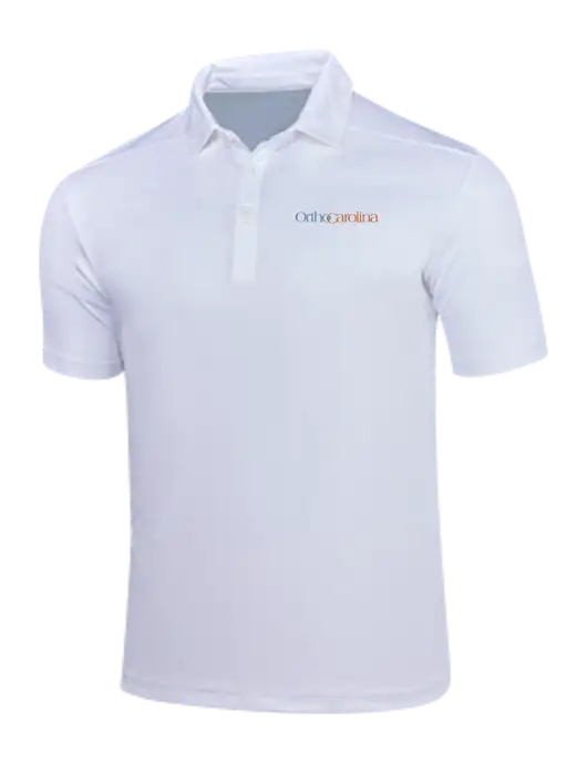 White Posi-UV Pro Polo w/OrthoCarolina Logo