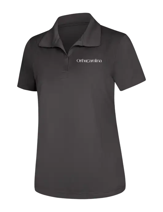 Womens Dark Grey Micropique Sport-Wick Polo w/OrthoCarolina Logo