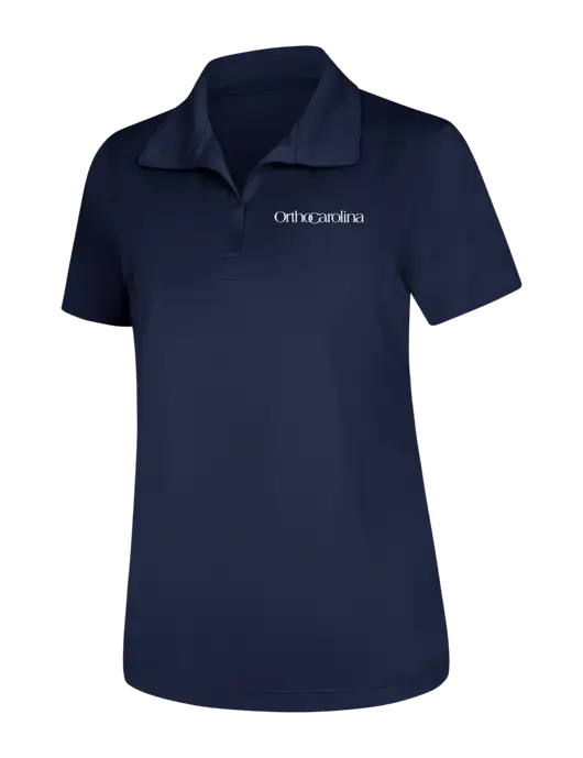 Womens Navy Micropique Sport-Wick Polo w/OrthoCarolina Logo
