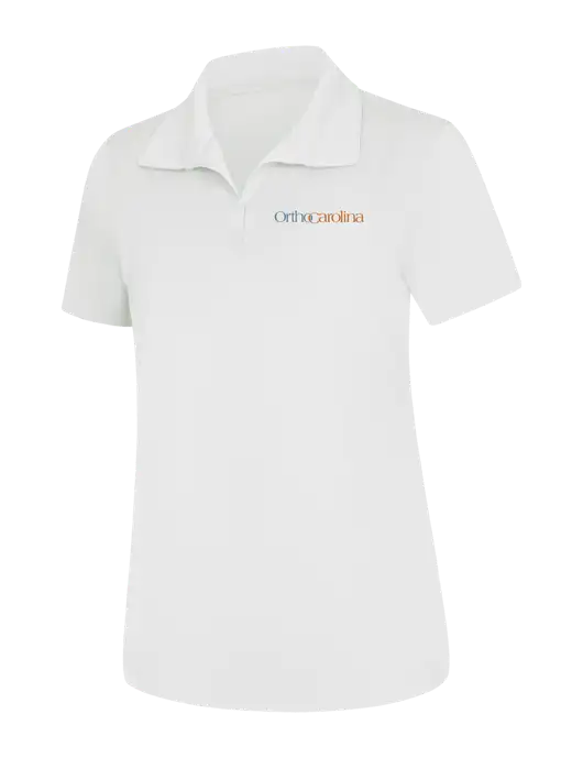 Womens White Micropique Sport-Wick Polo w/OrthoCarolina Logo