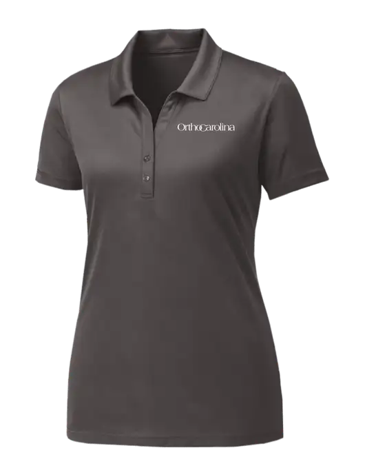 Womens Dark Grey PosiCharge Competitor Polo w/OrthoCarolina Logo