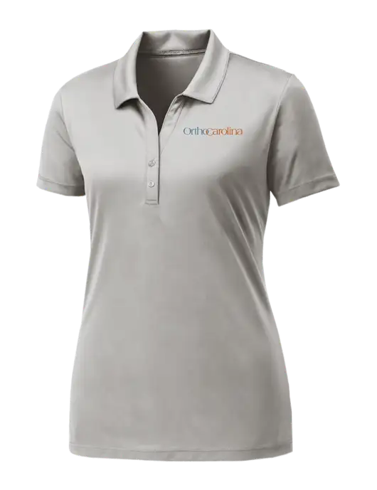 Womens Very Light Grey PosiCharge Competitor Polo w/OrthoCarolina Logo