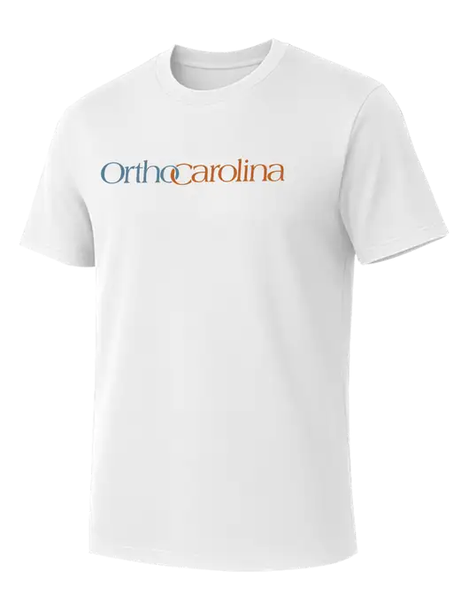 Allmade Bright White Organic Cotton Tee w/OrthoCarolina Logo