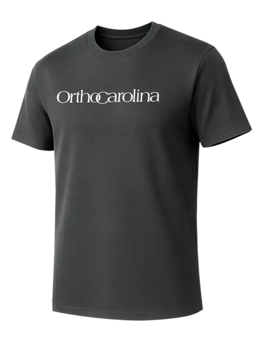 Allmade Charcoal Grey Organic Cotton Tee w/OrthoCarolina Logo