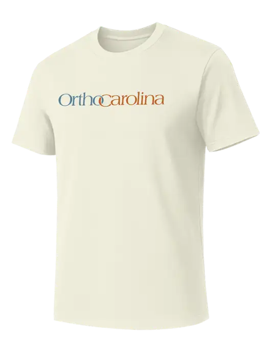 Allmade White Sand Organic Cotton Tee w/OrthoCarolina Logo
