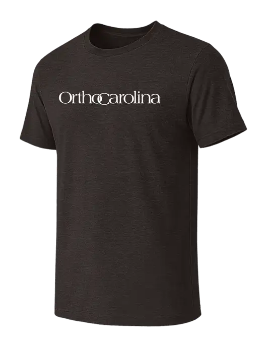 BELLA+CANVAS Dark Grey Heather CVC Short Sleeve Tee w/OrthoCarolina Logo