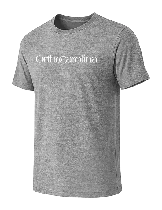 BELLA+CANVAS Heather Grey CVC Short Sleeve Tee w/OrthoCarolina Logo