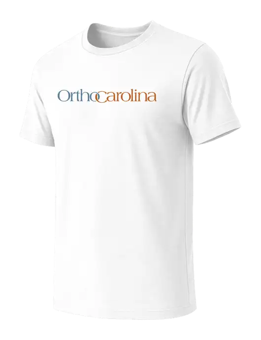 BELLA+CANVAS White Blend CVC Short Sleeve Tee w/OrthoCarolina Logo