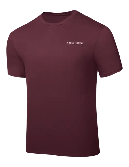 Maroon PosiCharge Competitor Tee w/OrthoCarolina Logo
