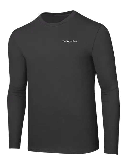 Ring Spun Charcoal 4.5 oz Long Sleeve T-Shirt w/OrthoCarolina Logo