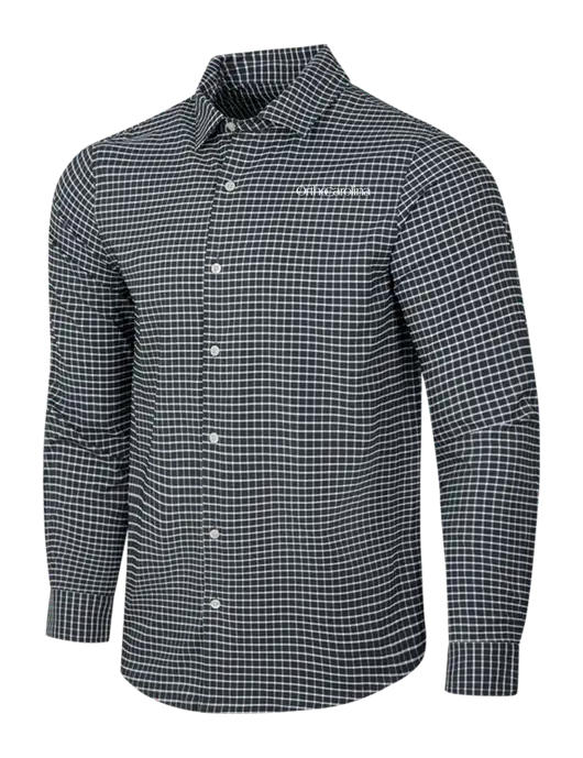 Dark Grey/White City Stretch Shirt w/OrthoCarolina Logo