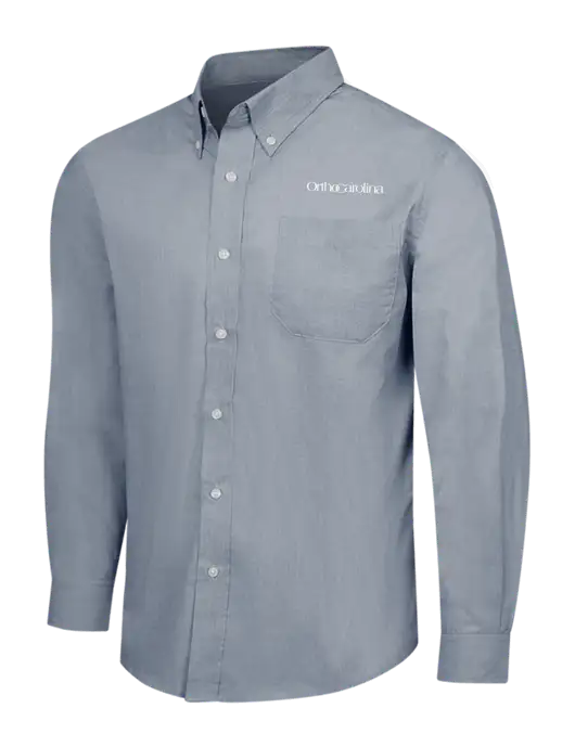 Navy Frost Crosshatch Easy Care Shirt w/OrthoCarolina Logo