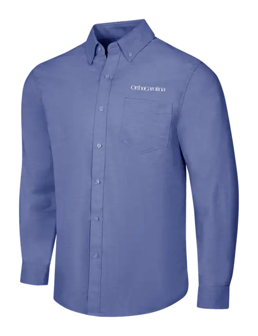 Navy SuperPro Oxford Shirt w/OrthoCarolina Logo