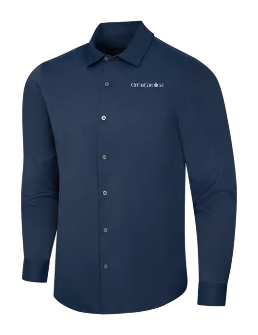 Navy City Stretch Shirt w/OrthoCarolina Logo