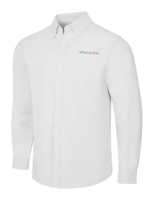 White SuperPro Oxford Shirt w/OrthoCarolina Logo