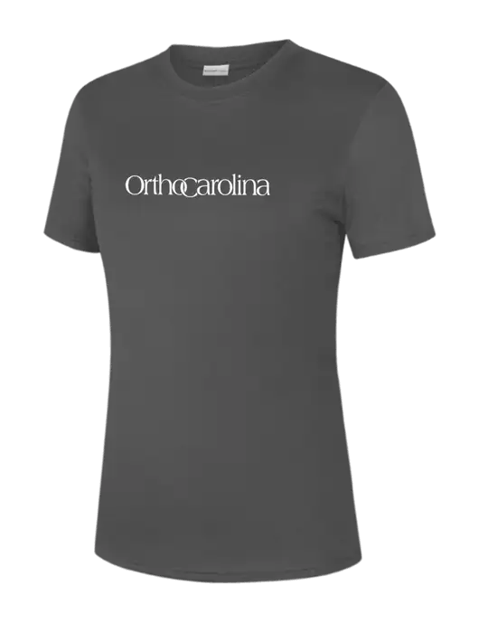  Womens Dark Grey PosiCharge Competitor Tee w/OrthoCarolina Logo