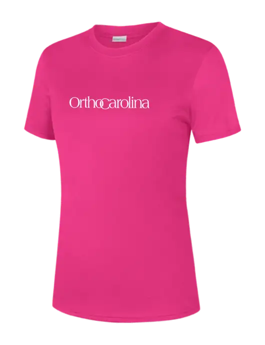   Womens Neon Pink PosiCharge Competitor Tee w/OrthoCarolina Logo
