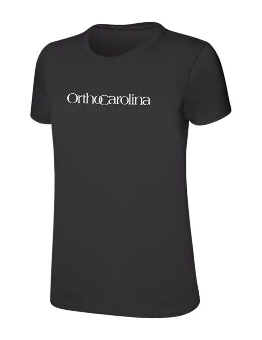 Womens Ring Spun Charcoal 4.5 oz T-Shirt w/OrthoCarolina Logo