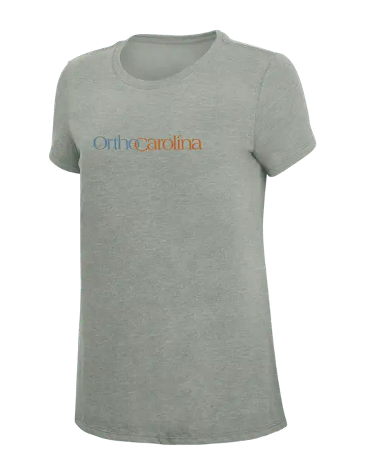 Womens Simply Soft Grey Frost 4.5oz  Poly/Combed Ring Spun Cotton T-Shirt w/OrthoCarolina Logo