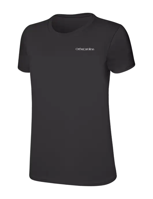 Womens Ring Spun Charcoal 4.5 oz T-Shirt w/OrthoCarolina Logo