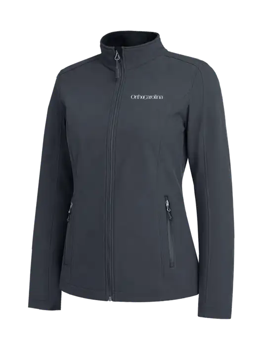 Charcoal Grey Womens Core Soft Shell Jacket w/OrthoCarolina Logo
