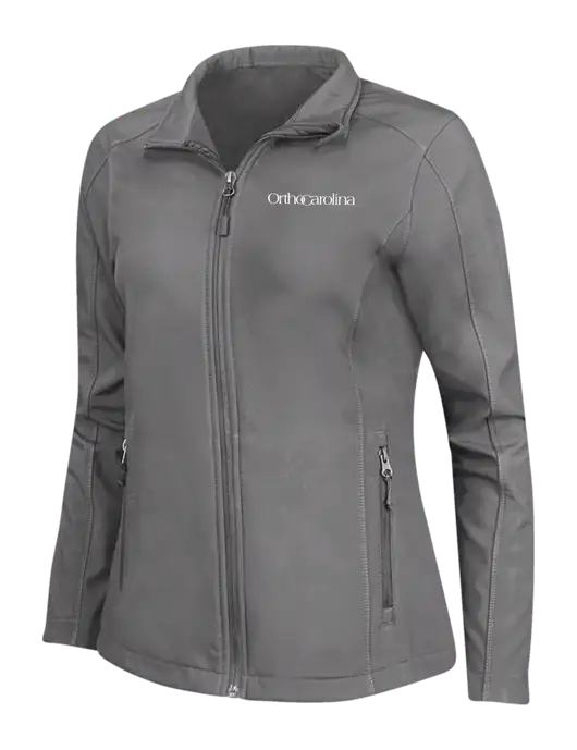 Medium Grey Womens Core Soft Shell Jacket w/OrthoCarolina Logo