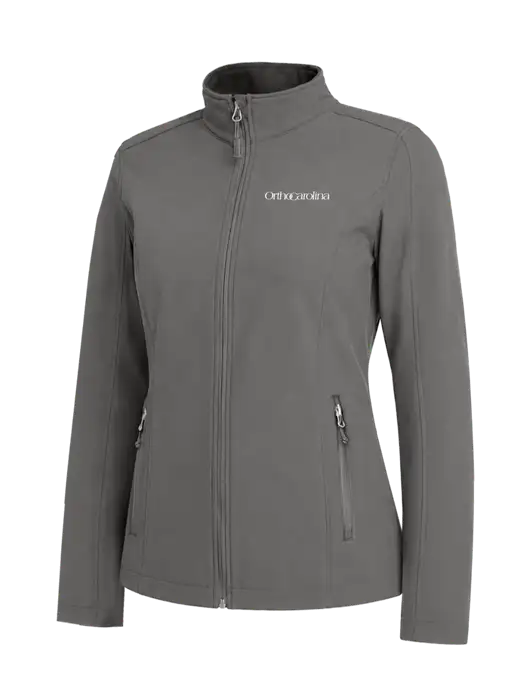 Medium Grey Womens Core Soft Shell Jacket w/OrthoCarolina Logo