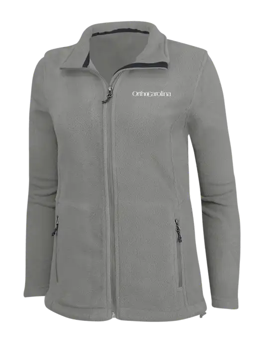 Womens Medium Grey Fleece Jacket w/OrthoCarolina Logo