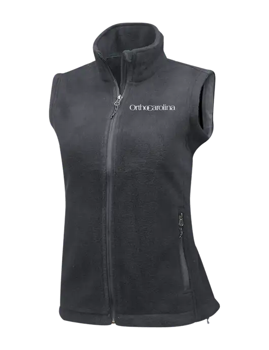 Medium Grey Womens Fleece Vest w/OrthoCarolina Logo