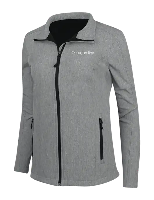 Medium Grey Heather Womens Core Soft Shell Jacket w/OrthoCarolina Logo