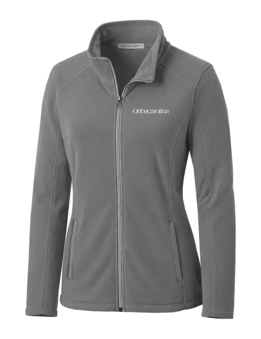 Medium Grey Womens Microfleece Jacket w/OrthoCarolina Logo