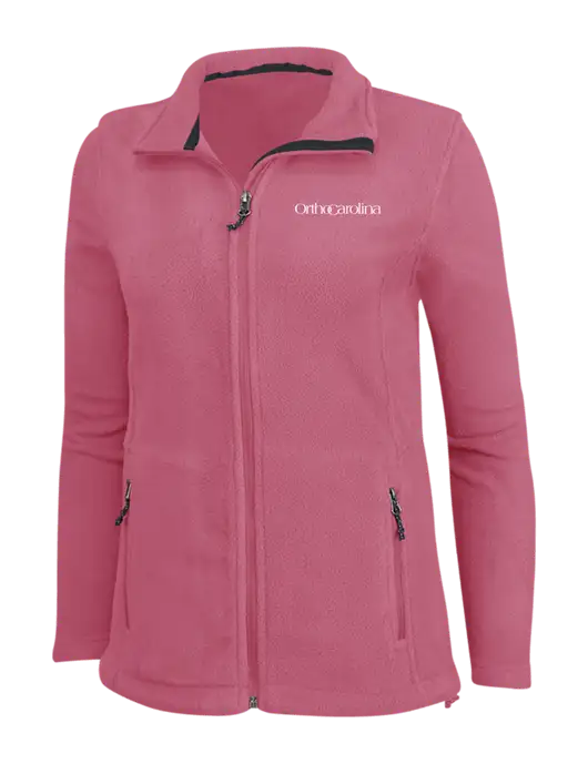 Womens Pink Fleece Jacket w/OrthoCarolina Logo
