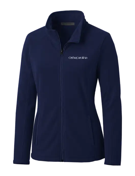 Navy Womens Microfleece Jacket w/OrthoCarolina Logo