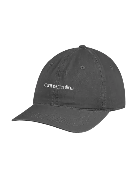 Garment Washed Unstructured Twill Charcoal Cap w/OrthoCarolina Logo