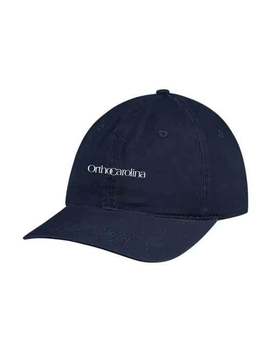 Garment Washed Unstructured Twill Navy Cap w/OrthoCarolina Logo