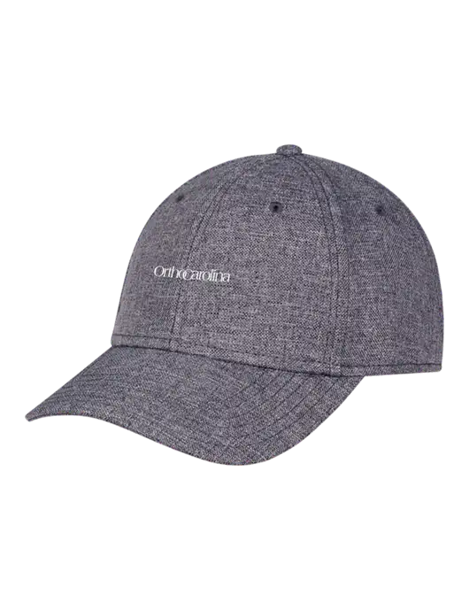 Heather Charcoal Structured Linen Look Cap Hook & Loop w/OrthoCarolina Logo