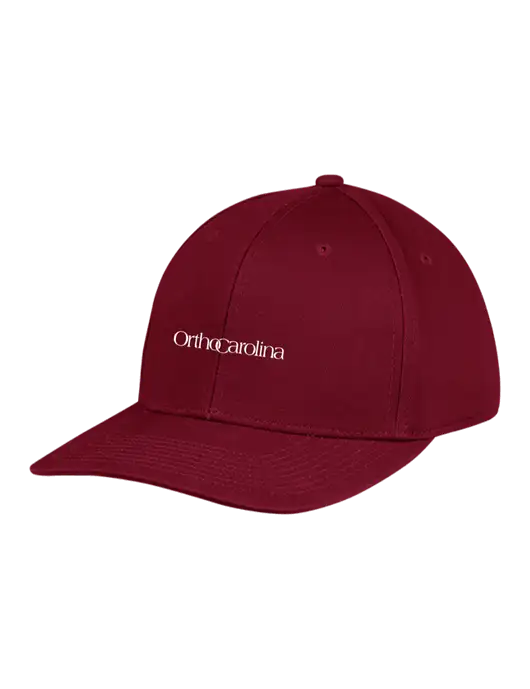 Premium Modern Structured Twill Maroon Snapback Cap w/OrthoCarolina Logo
