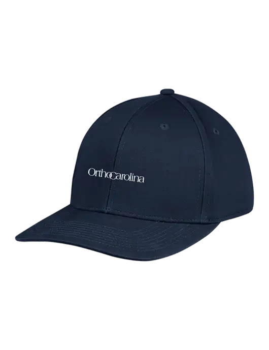 Premium Modern Structured Twill Navy Snapback Cap w/OrthoCarolina Logo