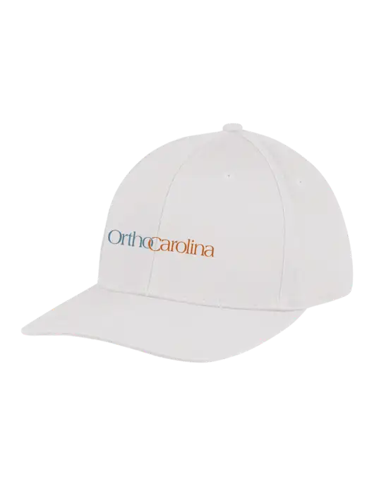 Premium Modern Structured Twill White Snapback Cap w/OrthoCarolina Logo