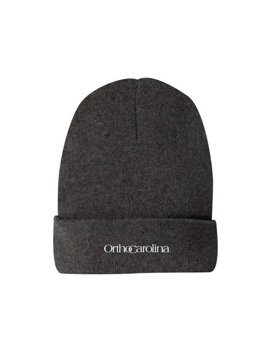 Recycled Charcoal Heather Beanie w/OrthoCarolina Logo